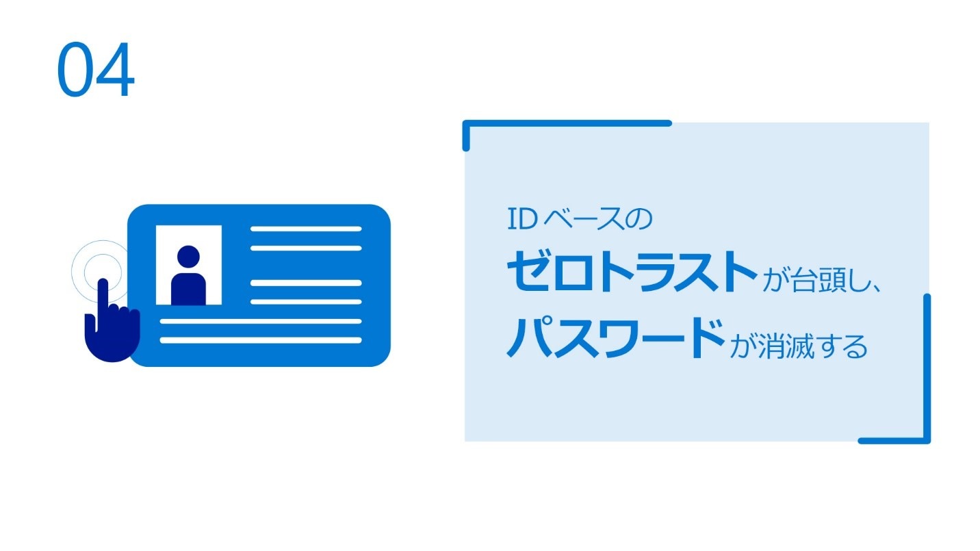 「ID ベースのゼロトラストが台頭し、パスワードが消滅する」