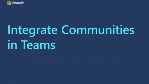 Video title card that says, "Integrate Communities