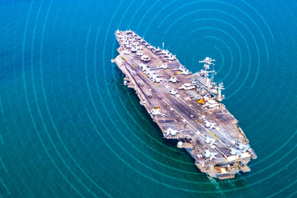 U.S. Navy ship on the ocean