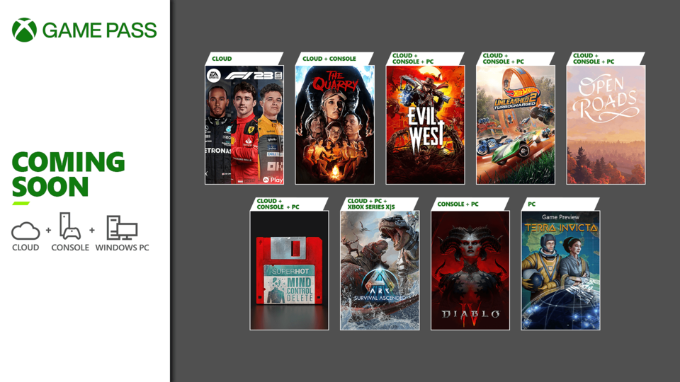 Próximamente en Xbox Game Pass: Diablo IV, The Quarry, Ark: Survival Ascended y muchos más