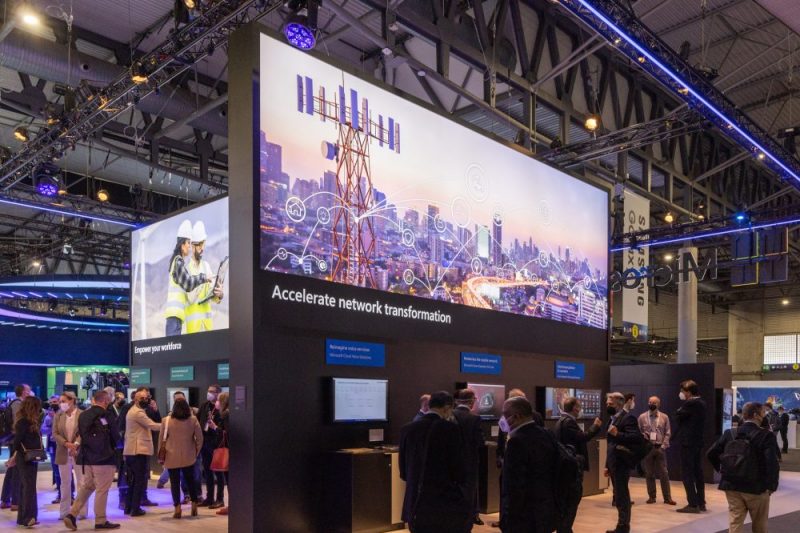 Inside the Microsoft booth where we announced the next wave of Azure for Operators solutions and services.