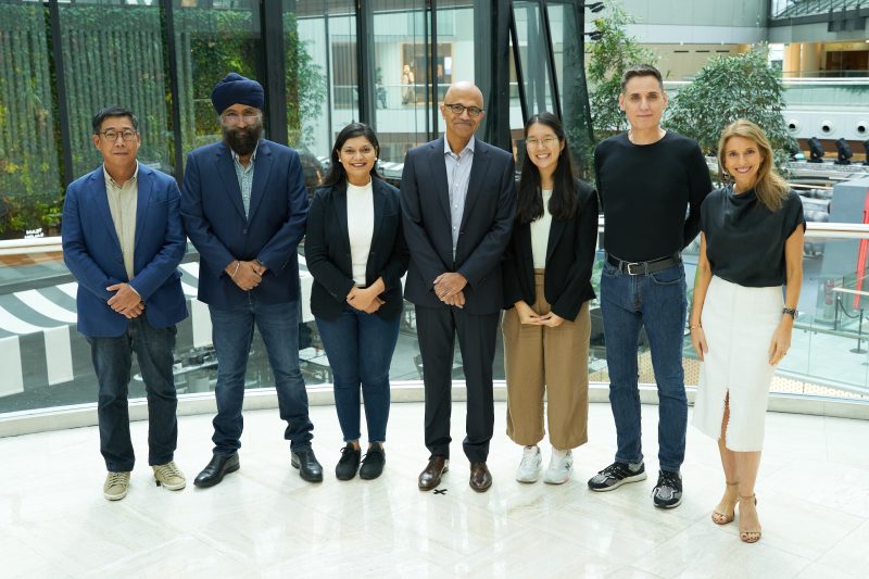 Microsoft Chairman and CEO Satya Nadella meets with APAC developers and innovators.