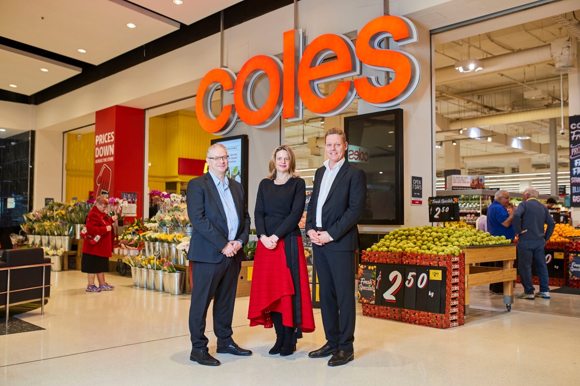 Coles Chief Information and Digital Officer Roger Sniezek; Nikala Busse, General Manager Technology for Store and People Platforms at Coles & Matt Swindells, Coles’ Chief Operations Officer