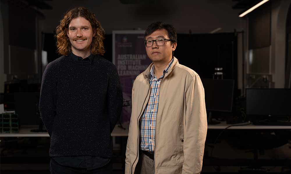 Nicholas Moretti with Professor Tat Jun Chin