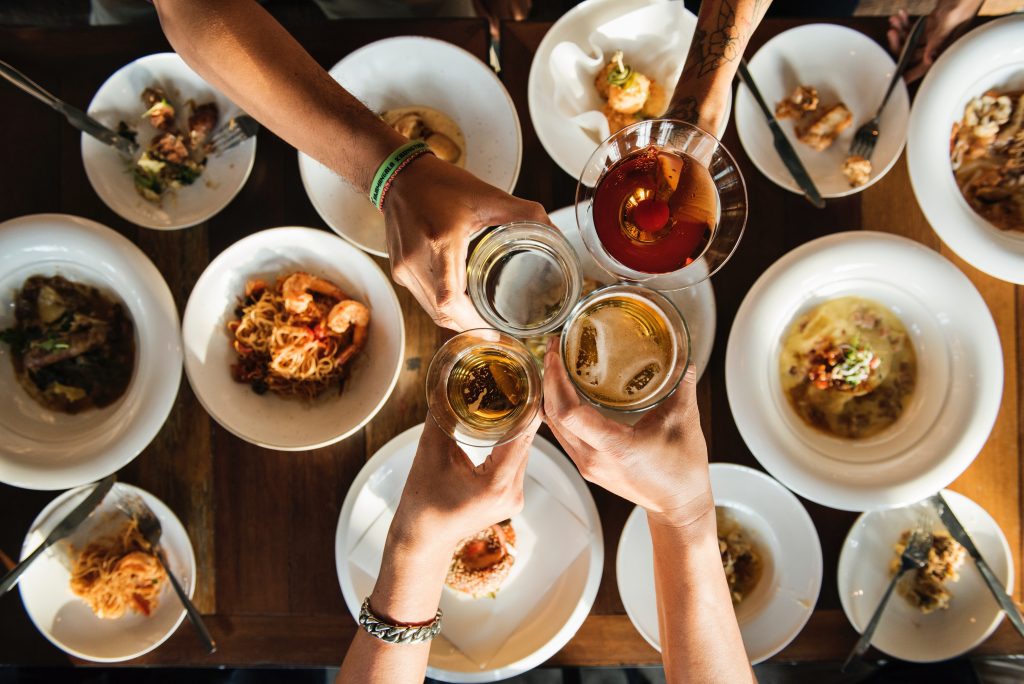 Dinner table from above