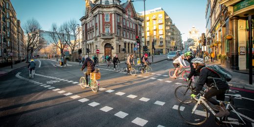 Bicyclists in London